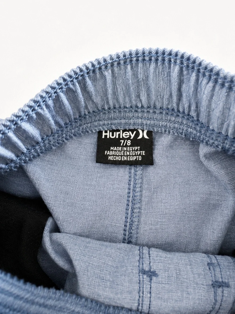Hurley Light Gray Thermal Top with Blue Shorts
